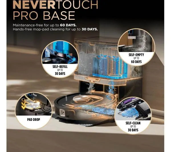 Shark PowerDetect NeverTouch 2-in-1 Self-Empty & Self-Refill Robot Vacuum & Mop | RV2800YEUK