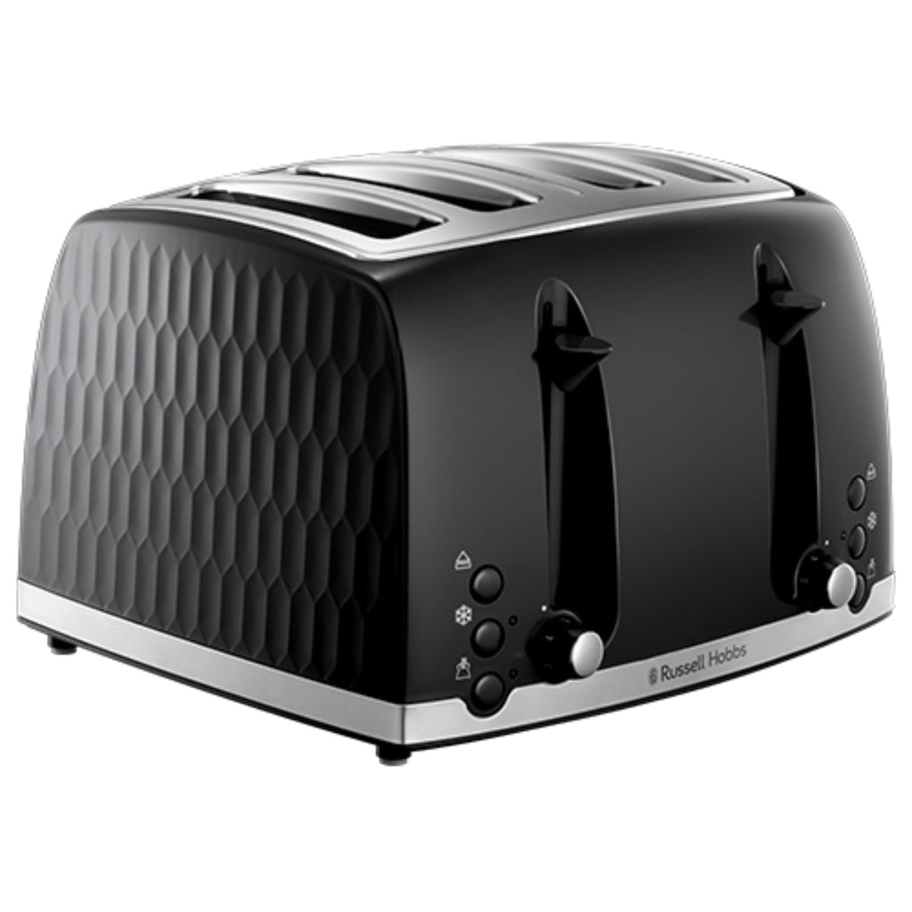 Russell Hobbs Honeycomb 4 Slice Toaster - Black | 26071