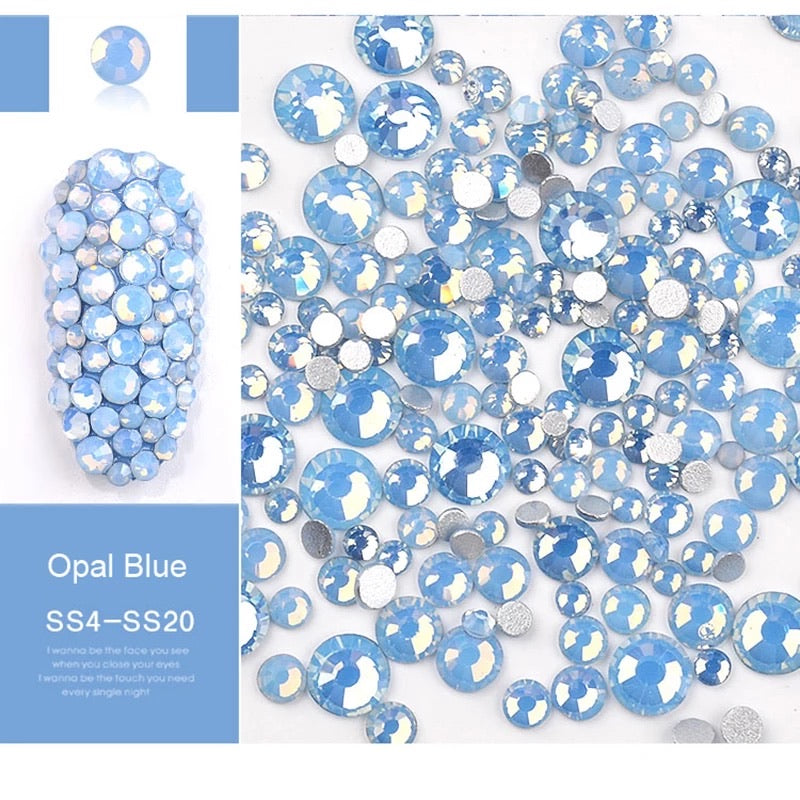 Cristales ópal azul